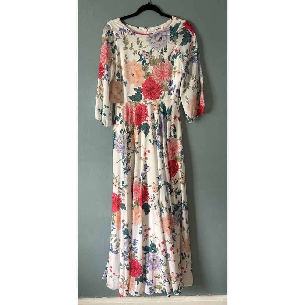 NWT Yumi Kim Hudson Maxi Dress floral print, long sleeves, lined size 4